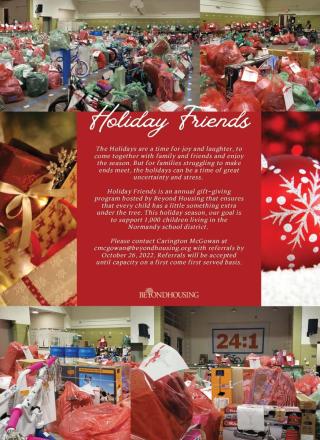 Holiday Friends is an annual gift-giving program hosted by Beyond Housing that ensures that every child has a little something e